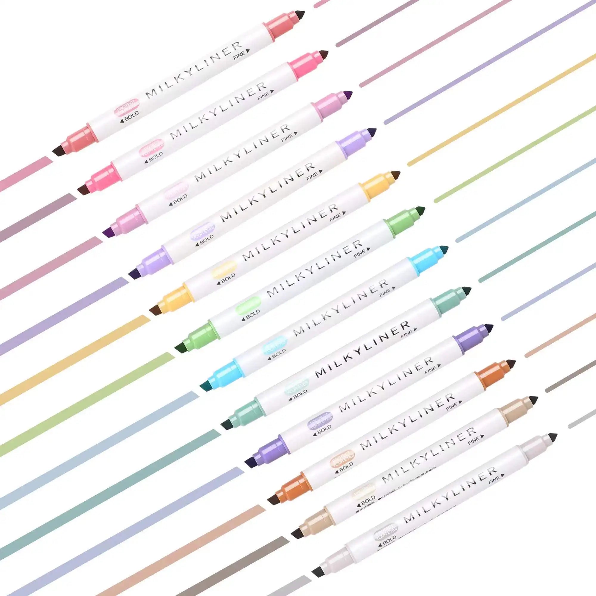 12/24pcs Highlighters Assorted Colors Dual Tip Bible Pastel Highlighters No Bleed Highlighter Markers for Journaling coloring