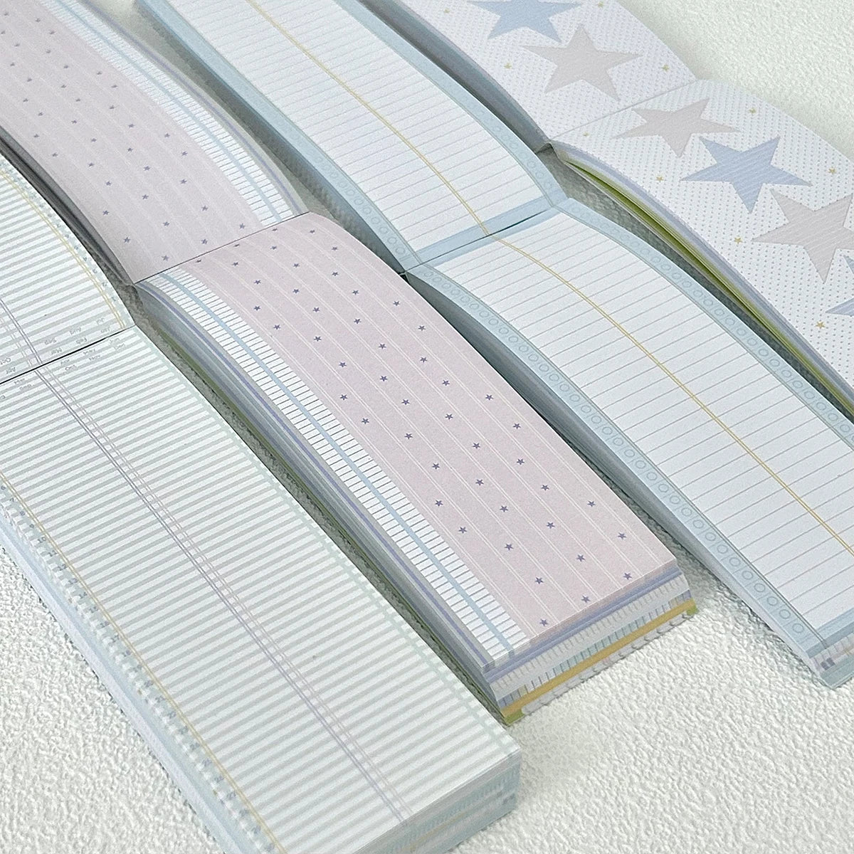 Cute Memo Pad Long Strip Tearable Paper Note Refill Pages Non Adhesive Craft Paper for Scrapbooking Journal Deco